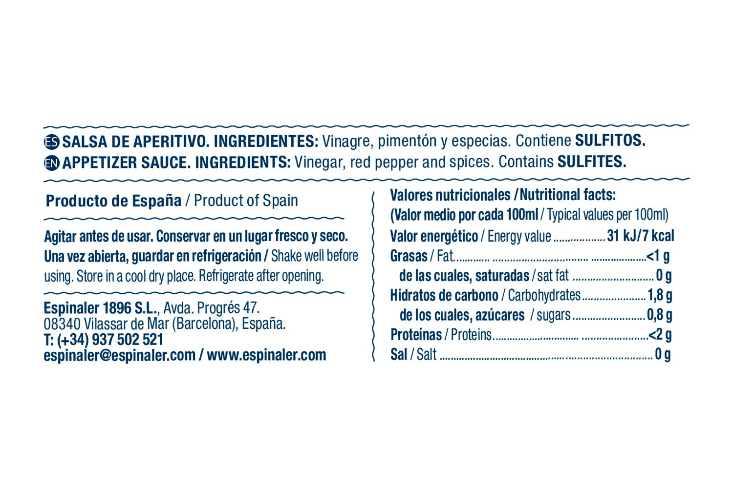 Salsa Espinaler 5l - Imagen 2
